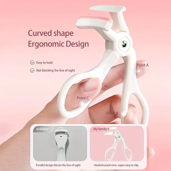 12pc Eyelash Curler, Portable Partial Eyelash Curler, Long-Lasting Natural Shaping, Wide-Angle Partial Eyelash Curler - Image 3